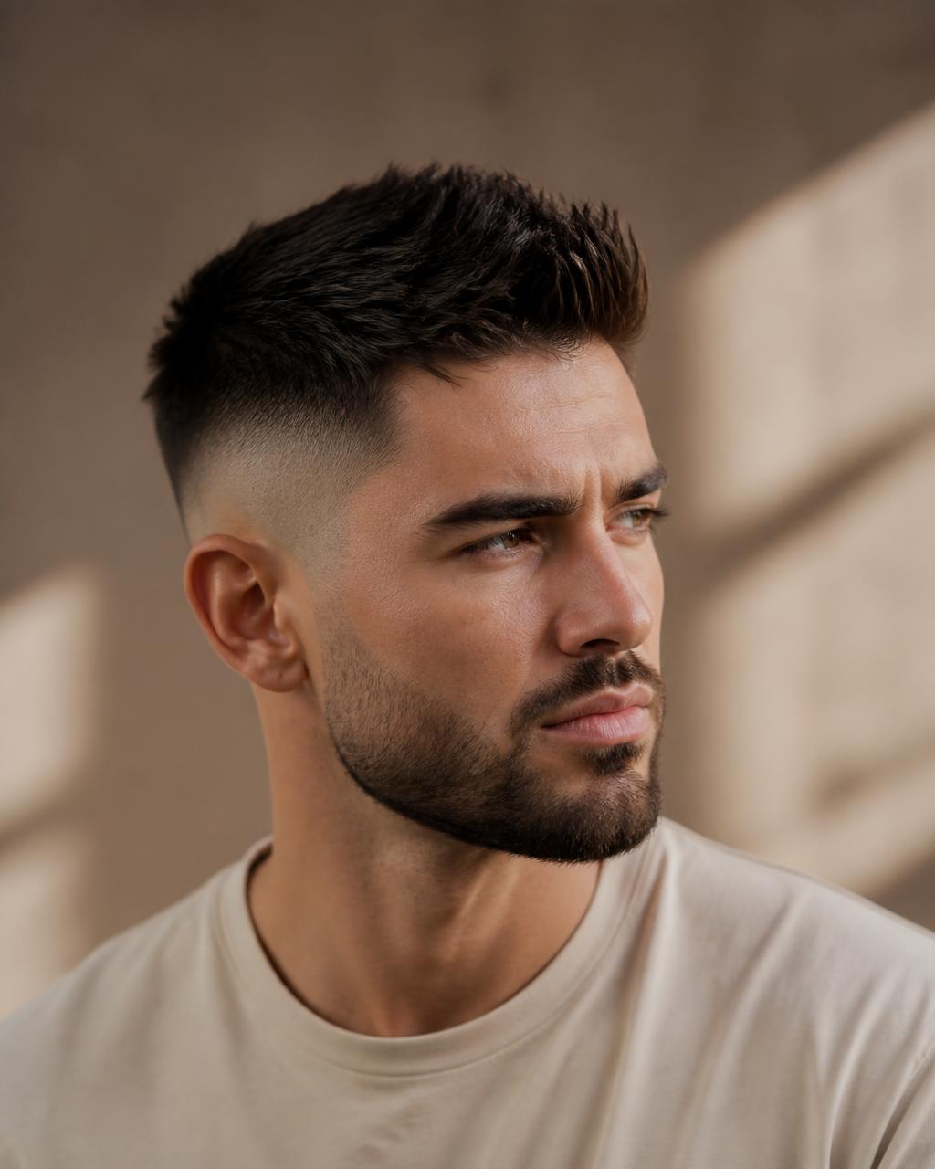 Moderner Fade-Haarschnitt für Herren